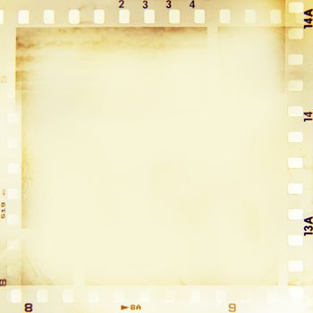 Film negatives frame, copy space 