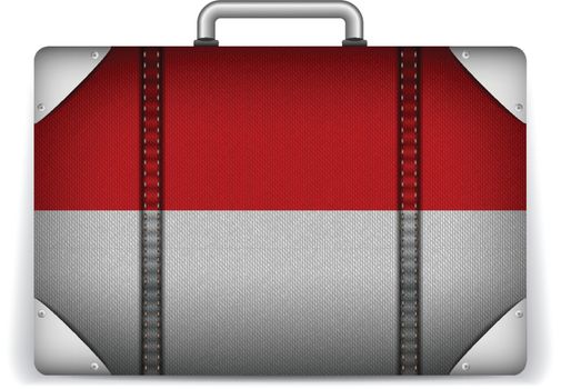 Monaco Travel Luggage with Flag for Vacation