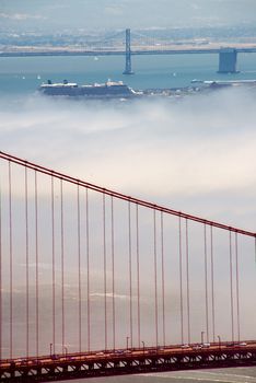 Golden Gate Bridge and Bay Bridge