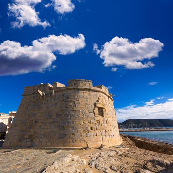Moraira Castle in teulada beach at Mediterranean Alicante
