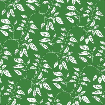 green seamless background with vibrant leaves