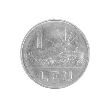 One Romanian Lei coin.