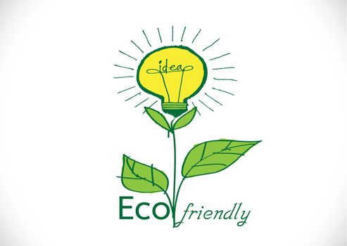 light bulb plant growing green eco energy concept , Eco friendly