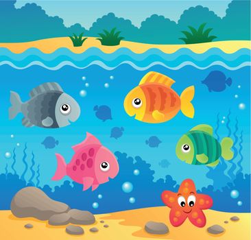 Underwater ocean fauna theme 2