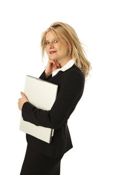 business woman with notebook 