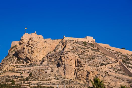 Alicante Santa Barbara castle in Mediterranean spain