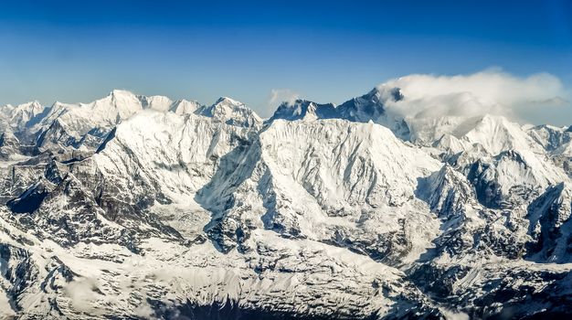 Himalayas mountains Everest range panorama