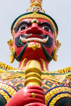 Face of Demon Guardian is at Thai Temple in Malaysia