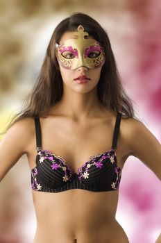 mask and lingerie