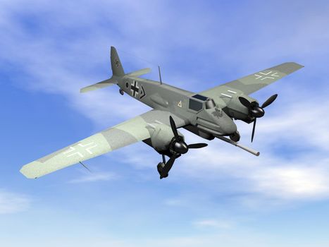World war II german aircraft - 3D render