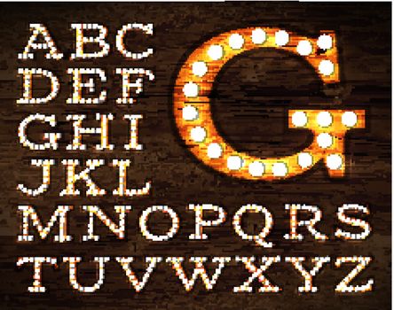 Lamp alphabet old style