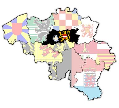 flemish brabant on map of belgium