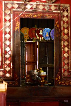 hidden room near buddha hall,Lampang temple,Thailand