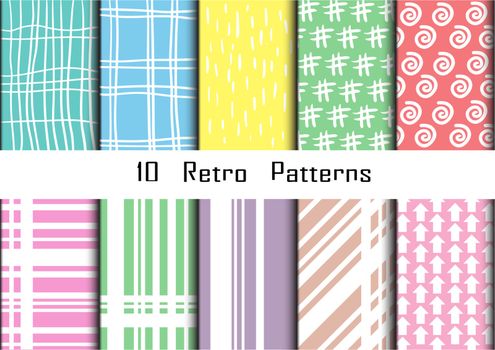 Retro patterns collection  for making wallpapers.