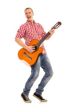 Young musician with a guitar