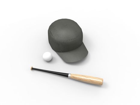 Isolated illustration of Baseball for sport equipment.