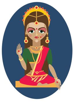 Parvati deity illustration.