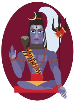 Shiva deity illustration.