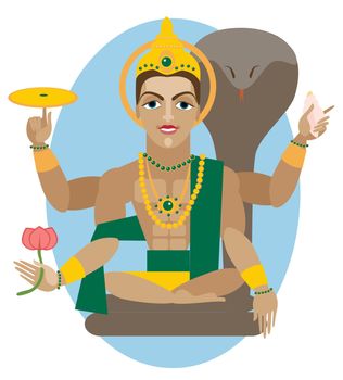 Vishnu deity illustration.