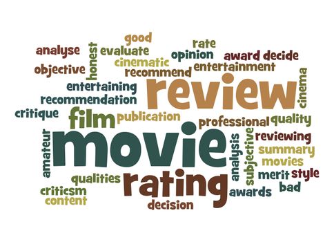 Movie review word cloud