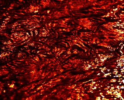 fiery lava river