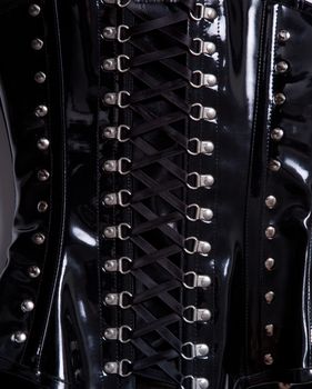 Close-up shot of professional waist training corset 
