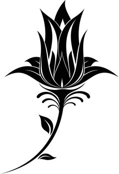 illustration of flowers silhouette