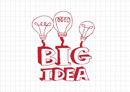 big idea Light bulb  illustration icon
