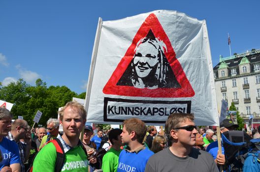Norwegian farmers protesting