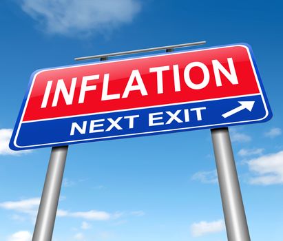 Inflation concept.