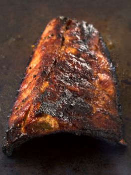 rack of rustic baked pork rib