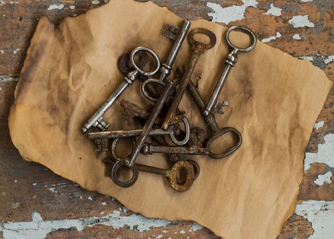 Old, ornate keys