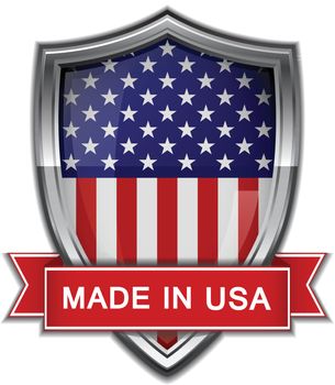 Made in USA. Glossy label