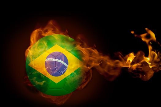 Fire surrounding brasil ball