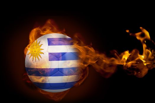 Fire surrounding uruguay ball