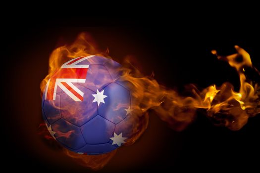 Fire surrounding australia ball