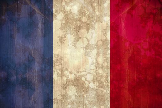 France flag in grunge effect