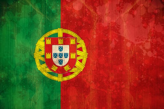 Portugal flag in grunge effect