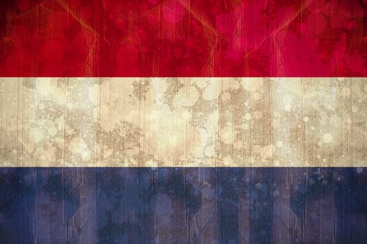 Netherlands flag in grunge effect