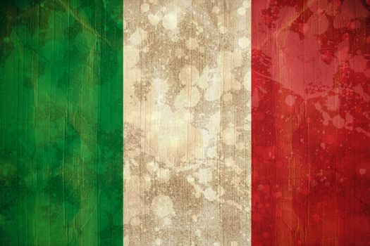 Italy flag in grunge effect