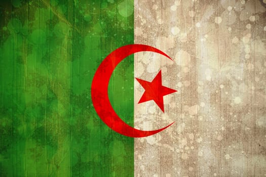 Algeria flag in grunge effect
