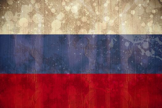 Russia flag in grunge effect