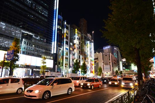 TOKYO - NOVEMBER 23: Street life in Shinjuku District