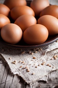 fresh brown eggs 