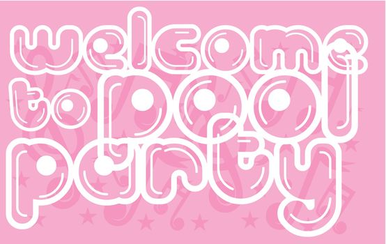 welcome pool party vector art