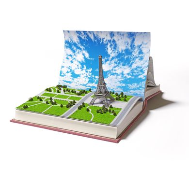 Paris  in the open book