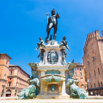 Fountain of Neptune, Bologna, Italy.
