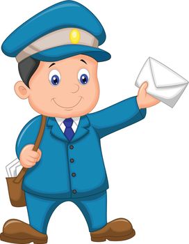Mail carrier with bag and letter