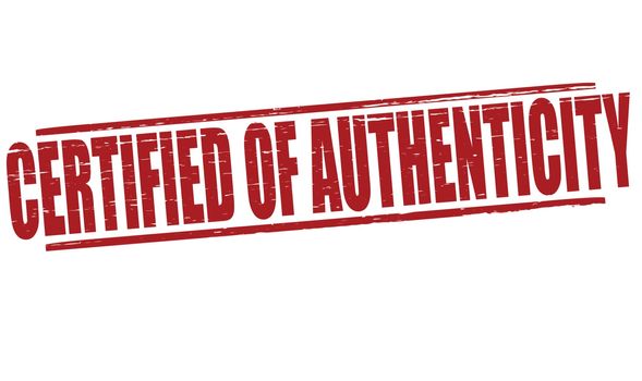 Certified of authenticity