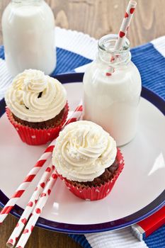Little cupcakes with frosting